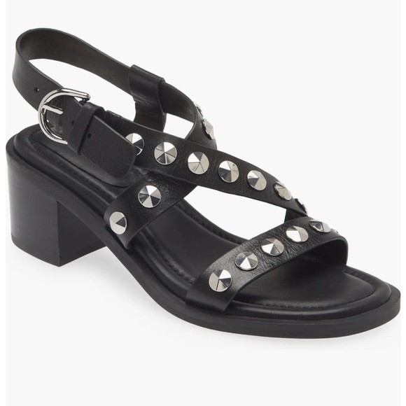 Rag & Bone Geo Studded Block Heel Sz 40 | New No Box - Picture 1 of 14